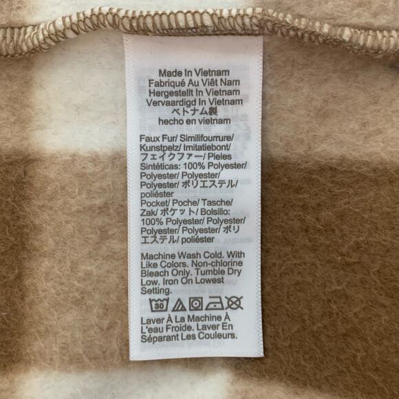 J. Crew Factory Plaid Woven Sherpa Zip-Up Jacket Size Small - Picture 9 of 9